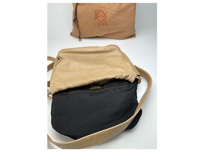 Vintage Loewe Madrid Leder Schultertasche Beige - Ansicht 3