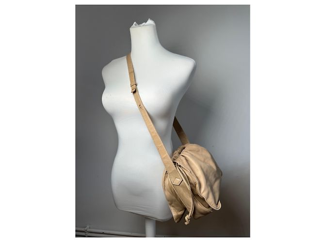 Vintage Loewe Madrid Leder Schultertasche Beige - Ansicht 4