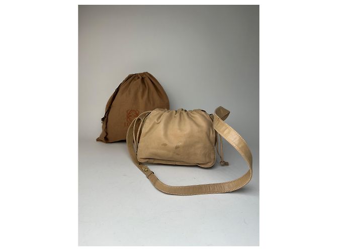 Vintage Loewe Madrid Leder Schultertasche Beige - Ansicht 7