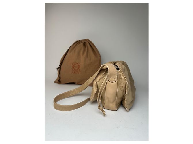 Vintage Loewe Madrid Leder Schultertasche Beige - Ansicht 8