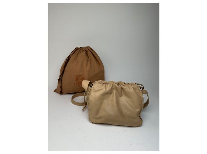 Vintage Loewe Madrid Leder Schultertasche Beige - Ansicht 9