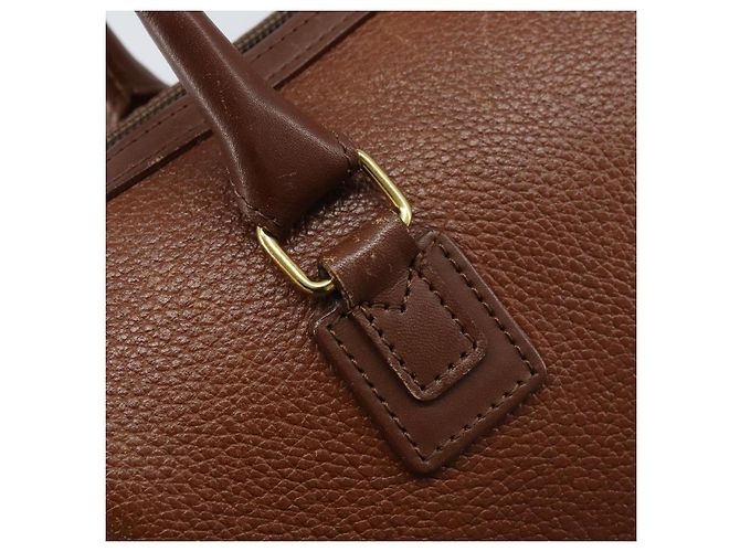 Borsa a mano Burberry in pelle marrone dorato Auth ka3026 D'oro - vista 10