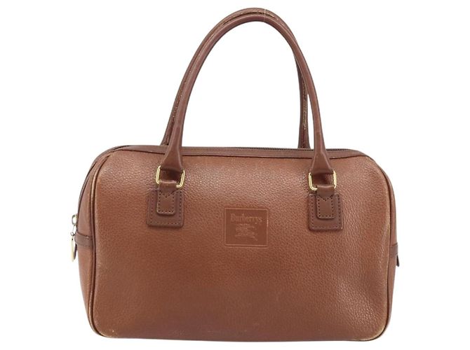 Borsa a mano Burberry in pelle marrone dorato Auth ka3026 D'oro - vista 13