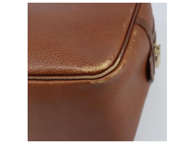 Borsa a mano Burberry in pelle marrone dorato Auth ka3026 D'oro - vista 15