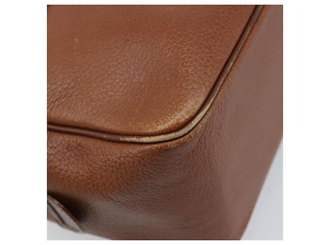 Borsa a mano Burberry in pelle marrone dorato Auth ka3026 D'oro - vista 16