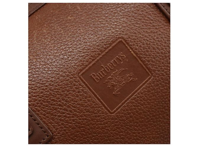 Borsa a mano Burberry in pelle marrone dorato Auth ka3026 D'oro - vista 17