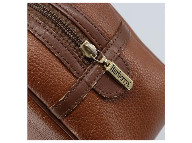 Borsa a mano Burberry in pelle marrone dorato Auth ka3026 D'oro - vista 18