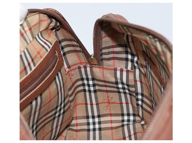 Borsa a mano Burberry in pelle marrone dorato Auth ka3026 D'oro - vista 19
