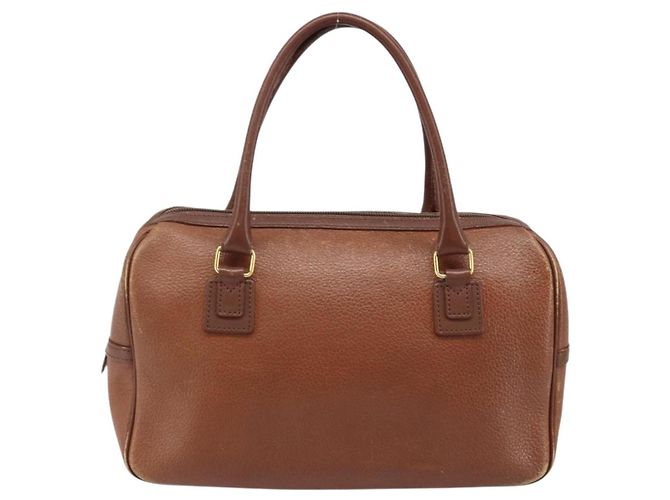 Borsa a mano Burberry in pelle marrone dorato Auth ka3026 D'oro - vista 2