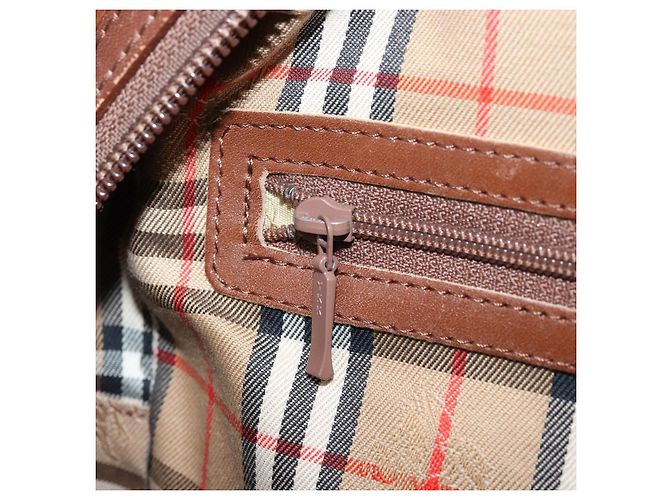 Borsa a mano Burberry in pelle marrone dorato Auth ka3026 D'oro - vista 21