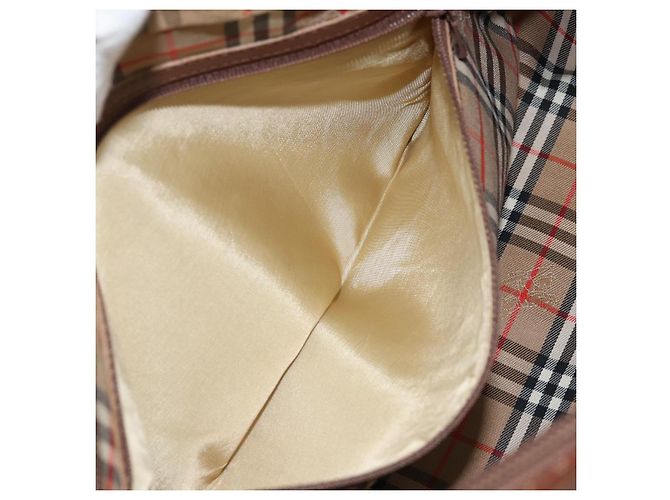 Borsa a mano Burberry in pelle marrone dorato Auth ka3026 D'oro - vista 22