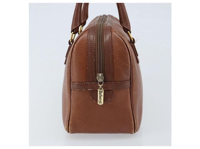 Borsa a mano Burberry in pelle marrone dorato Auth ka3026 D'oro - vista 3