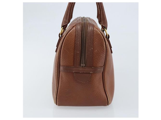 Borsa a mano Burberry in pelle marrone dorato Auth ka3026 D'oro - vista 4