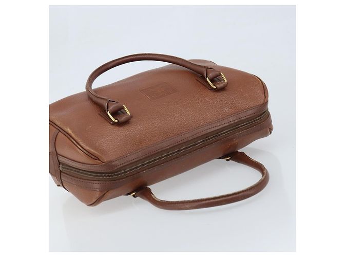 Borsa a mano Burberry in pelle marrone dorato Auth ka3026 D'oro - vista 6
