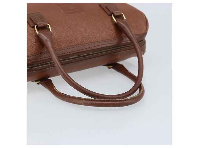 Borsa a mano Burberry in pelle marrone dorato Auth ka3026 D'oro - vista 7