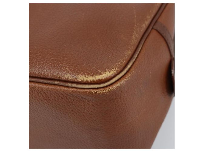 Borsa a mano Burberry in pelle marrone dorato Auth ka3026 D'oro - vista 9