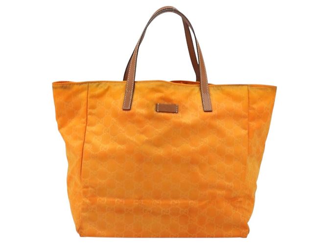 GUCCI GG Canvas Tote Bag Nylon Orange 282439 Auth 173944 - Ansicht 13