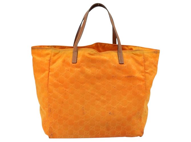GUCCI GG Canvas Tote Bag Nylon Orange 282439 Auth 173944 - Ansicht 2