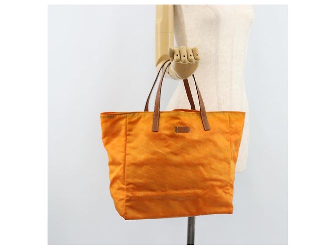 GUCCI GG Canvas Tote Bag Nylon Orange 282439 Auth 173944 - Ansicht 22