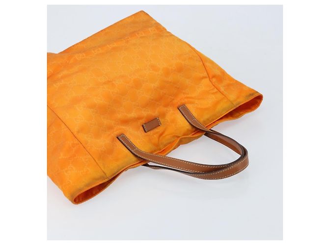 GUCCI GG Canvas Tote Bag Nylon Orange 282439 Auth 173944 - Ansicht 6
