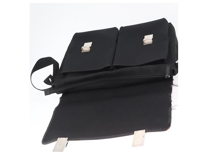 GUCCI Schultertasche aus schwarzem Canvas Silber 92538 Auth bs33064 - Ansicht 20