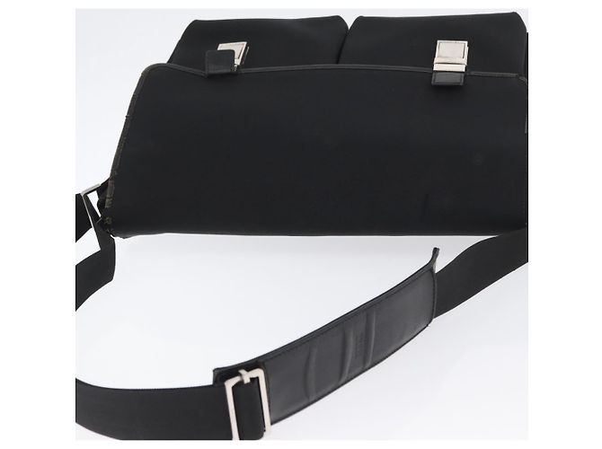 GUCCI Schultertasche aus schwarzem Canvas Silber 92538 Auth bs33064 - Ansicht 7