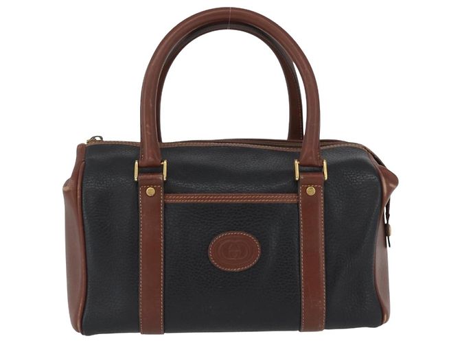 Borsa a mano GUCCI in pelle nera e oro 000 101 0140 Auth 173829 Nero D'oro - vista 13