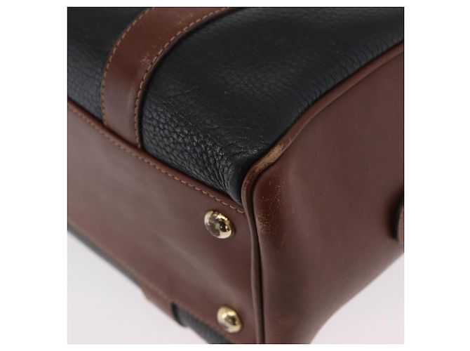 Borsa a mano GUCCI in pelle nera e oro 000 101 0140 Auth 173829 Nero D'oro - vista 14