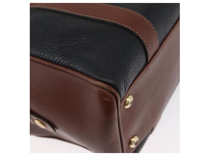 Borsa a mano GUCCI in pelle nera e oro 000 101 0140 Auth 173829 Nero D'oro - vista 15