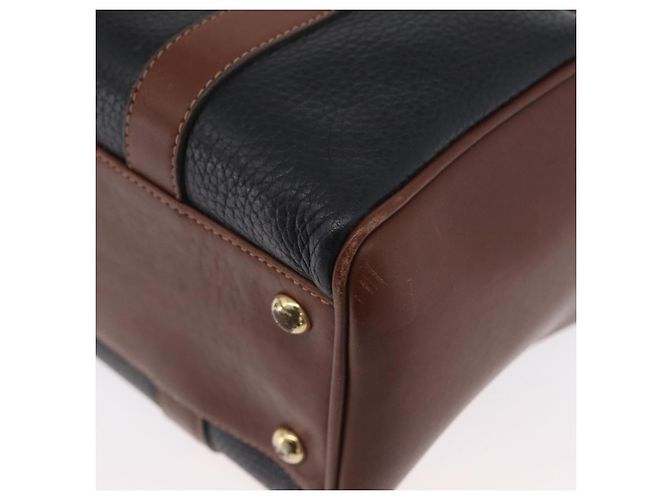 Borsa a mano GUCCI in pelle nera e oro 000 101 0140 Auth 173829 Nero D'oro - vista 16