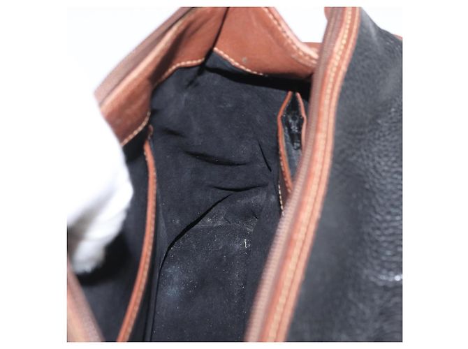 Borsa a mano GUCCI in pelle nera e oro 000 101 0140 Auth 173829 Nero D'oro - vista 20