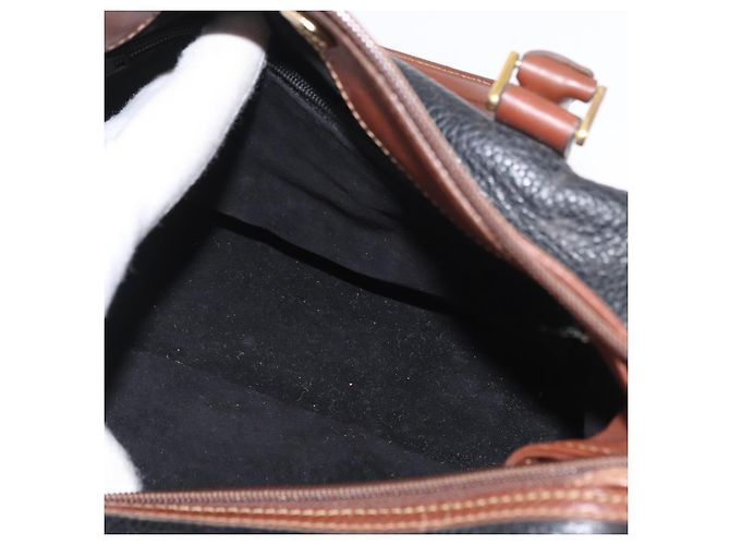 Borsa a mano GUCCI in pelle nera e oro 000 101 0140 Auth 173829 Nero D'oro - vista 21