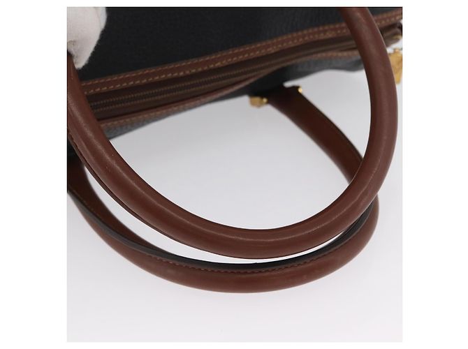 Borsa a mano GUCCI in pelle nera e oro 000 101 0140 Auth 173829 Nero D'oro - vista 7