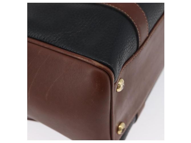 Borsa a mano GUCCI in pelle nera e oro 000 101 0140 Auth 173829 Nero D'oro - vista 9