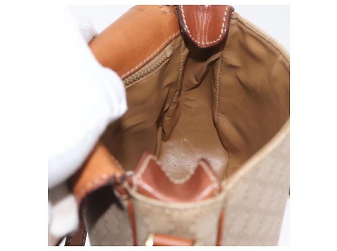 Céline CELINE Macadam Canvas Schultertasche PVC Beige Gold Auth LNZ975 Golden - Ansicht 19