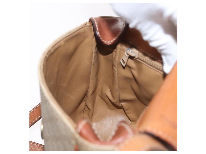 Céline CELINE Macadam Canvas Schultertasche PVC Beige Gold Auth LNZ975 Golden - Ansicht 20