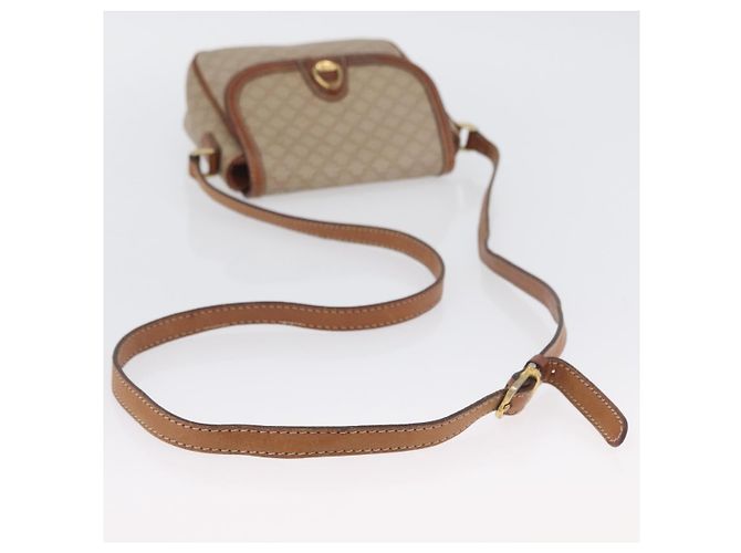 Céline CELINE Macadam Canvas Schultertasche PVC Beige Gold Auth LNZ975 Golden - Ansicht 7