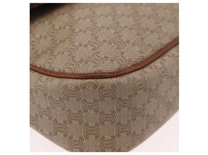 Céline CELINE Macadam Canvas Schultertasche PVC Beige Gold Auth LNZ975 Golden - Ansicht 9