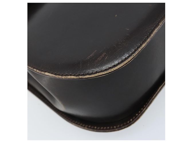 Salvatore Ferragamo Borsa a Spalla Gancini in Pelle Marrone Scuro Oro Auth LNZ544 D'oro - vista 16