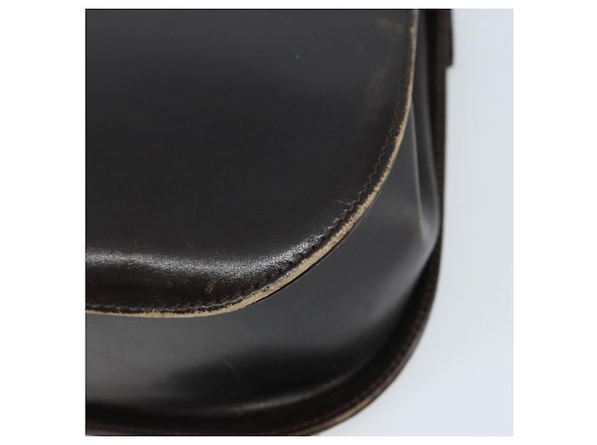 Salvatore Ferragamo Borsa a Spalla Gancini in Pelle Marrone Scuro Oro Auth LNZ544 D'oro - vista 17