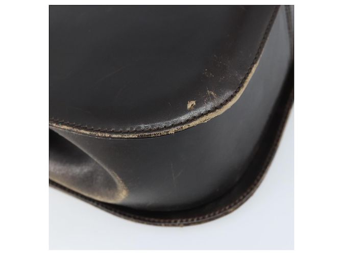 Salvatore Ferragamo Borsa a Spalla Gancini in Pelle Marrone Scuro Oro Auth LNZ544 D'oro - vista 9