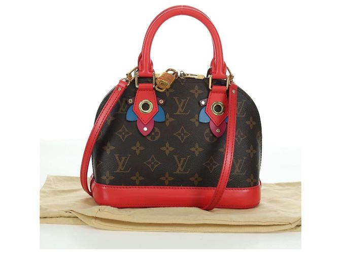 LOUIS VUITTON Borsa a Mano Alma BB Monogram Totem Rossa M41659 LV Auth LNZ513SAM Rosso Monogramma - vista 12