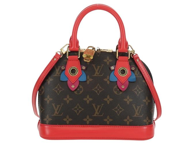 LOUIS VUITTON Borsa a Mano Alma BB Monogram Totem Rossa M41659 LV Auth LNZ513SAM Rosso Monogramma - vista 13
