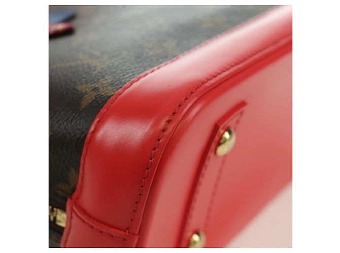 LOUIS VUITTON Borsa a Mano Alma BB Monogram Totem Rossa M41659 LV Auth LNZ513SAM Rosso Monogramma - vista 16