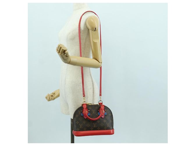 LOUIS VUITTON Borsa a Mano Alma BB Monogram Totem Rossa M41659 LV Auth LNZ513SAM Rosso Monogramma - vista 25