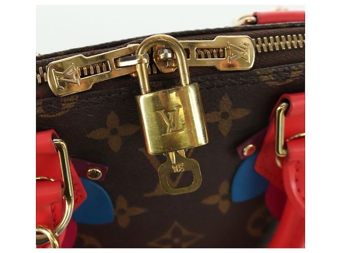 LOUIS VUITTON Borsa a Mano Alma BB Monogram Totem Rossa M41659 LV Auth LNZ513SAM Rosso Monogramma - vista 9