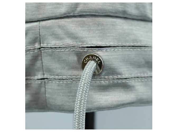 CHANEL CC Tops Rayón Talla 36 Plata CC Auth am10856V - vista 13