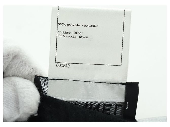 CHANEL CC Tops Rayón Talla 36 Plata CC Auth am10856V - vista 15