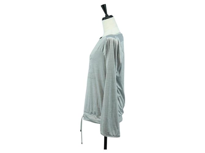 CHANEL CC Tops Rayón Talla 36 Plata CC Auth am10856V - vista 3