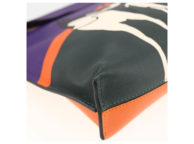 Borsa a spalla in pelle LOEWE John Allen Collaboration Viola Oro Auth ARZ442M D'oro Porpora - vista 14